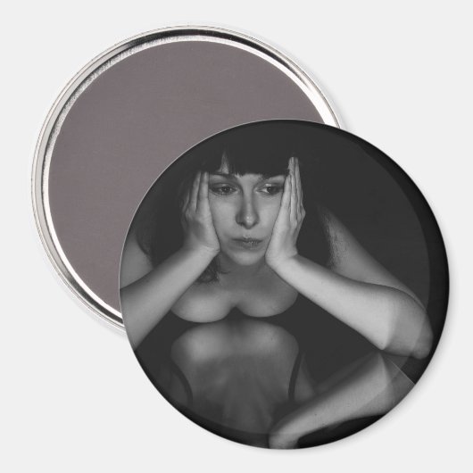 Aimant Femme et miroir (Recto/Verso)