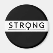 Aimant Femme féministe forte (Devant)