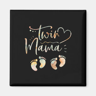 Aimant Femme Floral Twin Maman Maman Être Enceinte Avec D