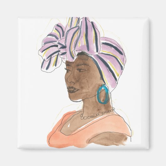 Aimant Femme forte et belle (Devant)