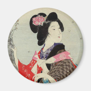 Aimant Femme japonaise Lady Suzuki Kason Sakura Art japon