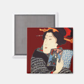 Aimant Femme japonaise Lecture 2 (Recto/Verso)