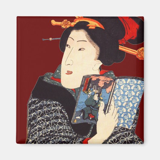 Aimant Femme japonaise Lecture 2 (Devant)