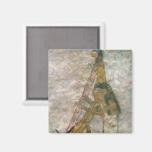 Aimant Femme jouant d'une harpe voûtée (Recto/Verso)