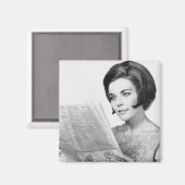 Aimant Femme Lecture journal (Recto/Verso)