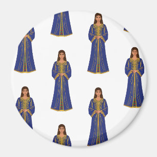 Aimant Femme marocaine en Motif Caftan
