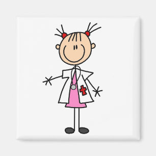 Aimant Femme Médecin Bâtonnet Figure