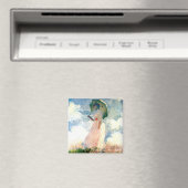 Aimant Femme Monet avec un parasol face à gauche (In Situ (Lave-vaisselle))