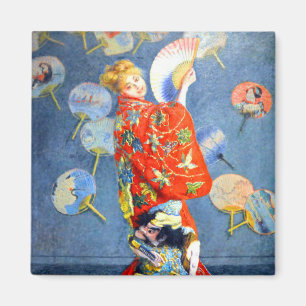 Aimant Femme Monet en costume japonais