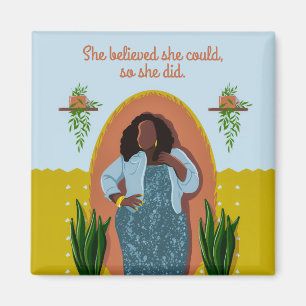 Aimant Femme Noire, Elle Croyait Qu'Elle Pouvait, Alors E