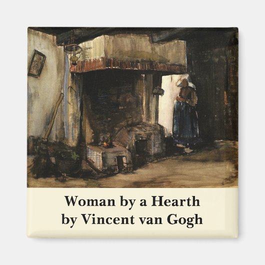 Aimant Femme par un coeur par Vincent van Gogh (Devant)