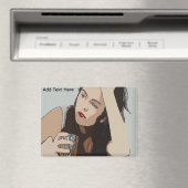 Aimant Femme qui boit Whisky (In Situ (Lave-vaisselle))