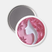 Aimant femme quilling (Recto/Verso)