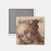 Aimant Femme regardant vers le bas (Recto/Verso)