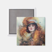 Aimant Femme victorienne (Recto/Verso)
