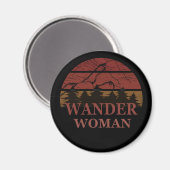 Aimant femme wander randonnée (Recto/Verso)