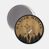 Aimant femme wander randonnée (Recto/Verso)