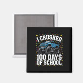 Aimant Femmes 100 Jours De L'École Monster Camion Garçon  (Recto/Verso)