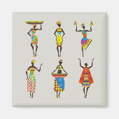 Aimant Femmes africaines illustrées (Devant)