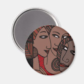 Aimant Femmes afro-américaines (Recto/Verso)