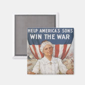 Aimant Femmes ! Aider les fils américains (Recto/Verso)