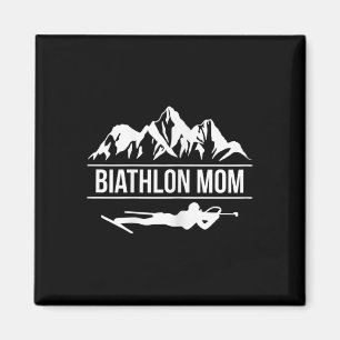 Aimant Femmes Biathlon Maman Biathlète Ski tir