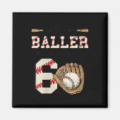 Aimant Femmes Ce Baller Est Maintenant 6 Anniversaire Ann (Devant)