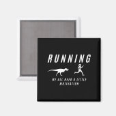 Aimant Femmes Courir Avec Motivation Raptor Funny Runner (Recto/Verso)