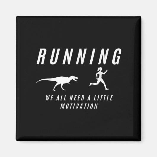 Aimant Femmes Courir Avec Motivation Raptor Funny Runner (Devant)