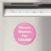 Aimant Femmes de l'Illinois pour l'aimant rose TRUMP (In Situ (Lave-vaisselle))