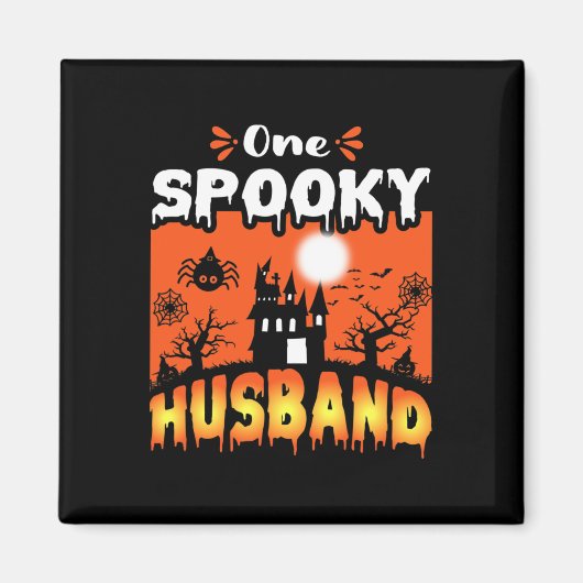 Aimant Femmes Effrayant Éffrayant Halloween design Châtea (Devant)