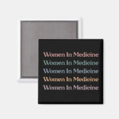 Aimant Femmes en médecine Rétro Futur Infirmière Med Étud (Recto/Verso)