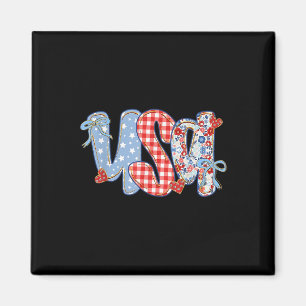 Aimant Femmes États-Unis Coquette Nœud Patriotique Bohème