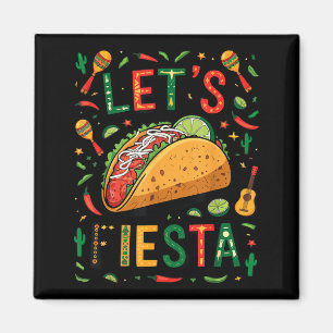 Aimant Femmes, faisons la fête taco cinco de mayo drôle m