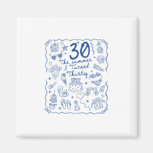 Aimant Femmes Hommes de 30 ans Fête d'anniversaire de 30