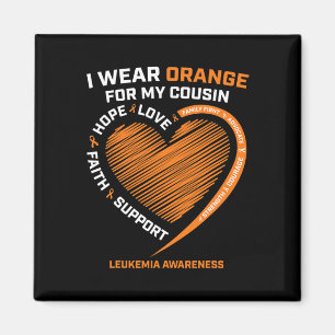 Aimant Femmes Je Porte De L'Orange Pour Mon Cousin Leukem