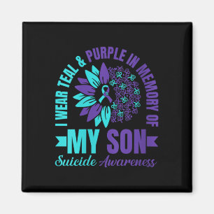 Aimant Femmes Je Porte Le Violet Turquoise En Mémoire De