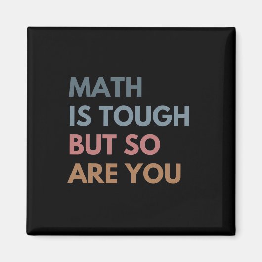 Aimant Femmes Les maths c'est dur mais vous êtes dur auss (Devant)