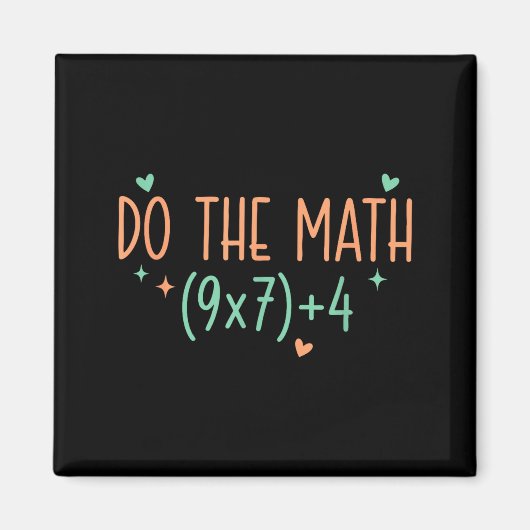 Aimant Femmes Math 67 Mème Six Sept (Devant)