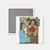 Aimant Femmes mexicaines (Recto/Verso)