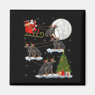 Aimant Femmes Miniature Nscher Chien Père Noël Traîneau V