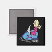 Aimant Femmes Motoneige (Recto/Verso)