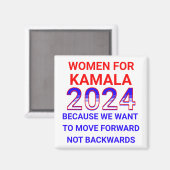 Aimant Femmes pour l'élection de Kamala Harris 2024 (Recto/Verso)