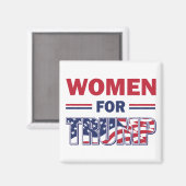 Aimant Femmes pour Trump (Recto/Verso)