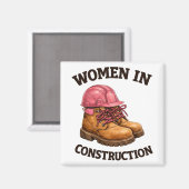 Aimant Femmes sur des bottes de travail de construction e (Recto/Verso)