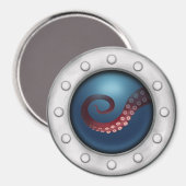 Aimant Fenêtre de hublots dans la mer profonde Steampunk (Recto/Verso)