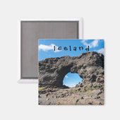 Aimant Fenêtre de lave à Dimmuborgir, région de Myvatn - (Recto/Verso)