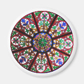 Aimant Fenêtre en verre à motif rond (Devant)