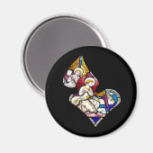 AIMANT FENÊTRE EN VERRE STAINÉ (Recto/Verso)