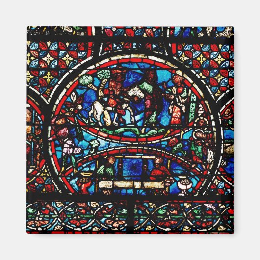 Aimant Fenêtre représentant le bon samaritain (Devant)